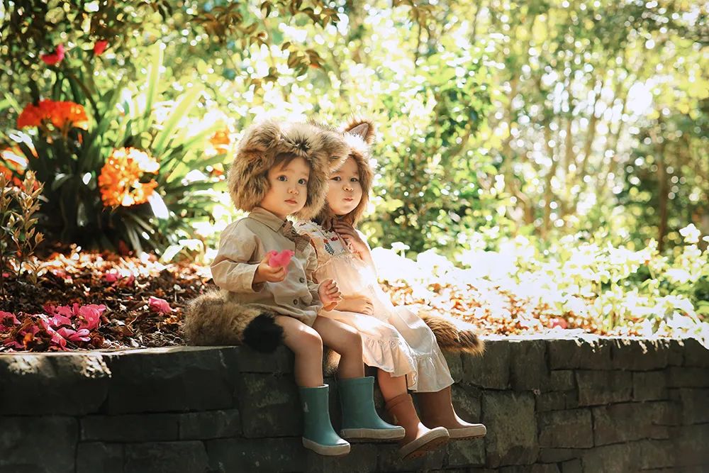 森系童话儿童摄影：此处有小动物出没