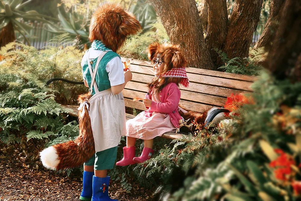 森系童话儿童摄影：此处有小动物出没