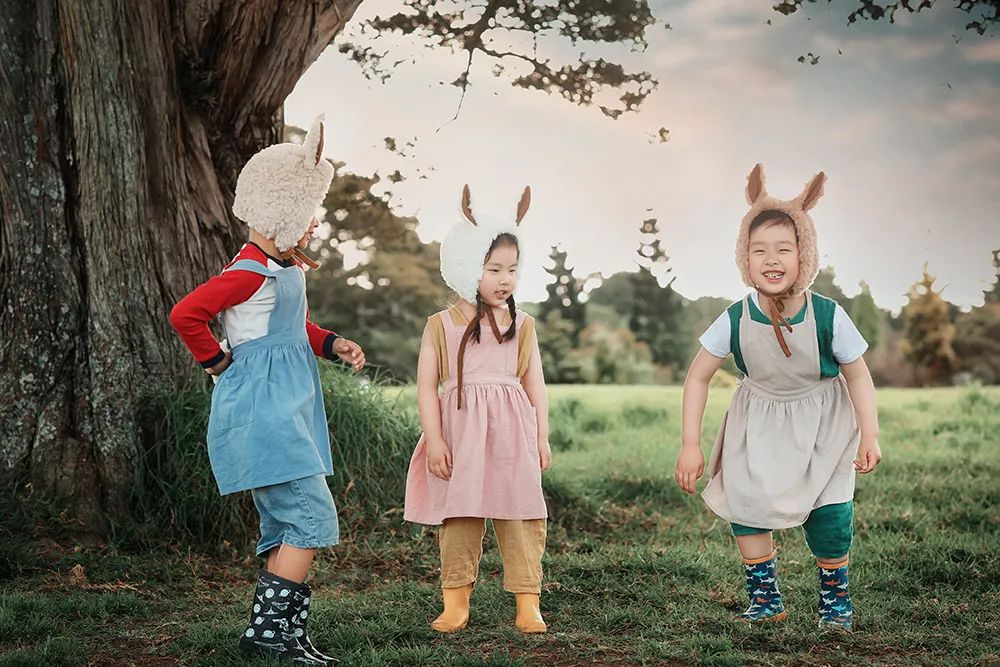 森系童话儿童摄影：此处有小动物出没