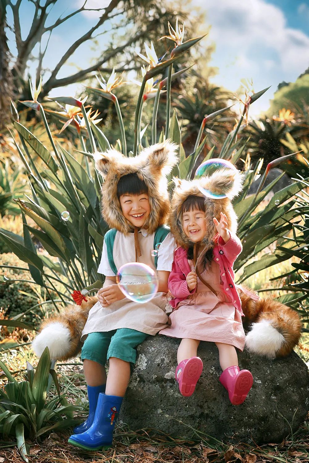 森系童话儿童摄影：此处有小动物出没