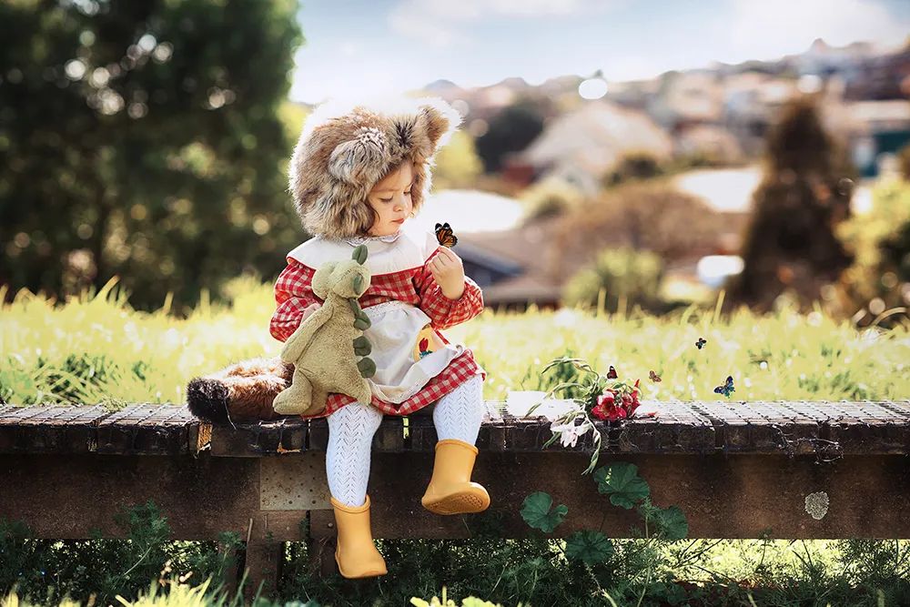 森系童话儿童摄影：此处有小动物出没