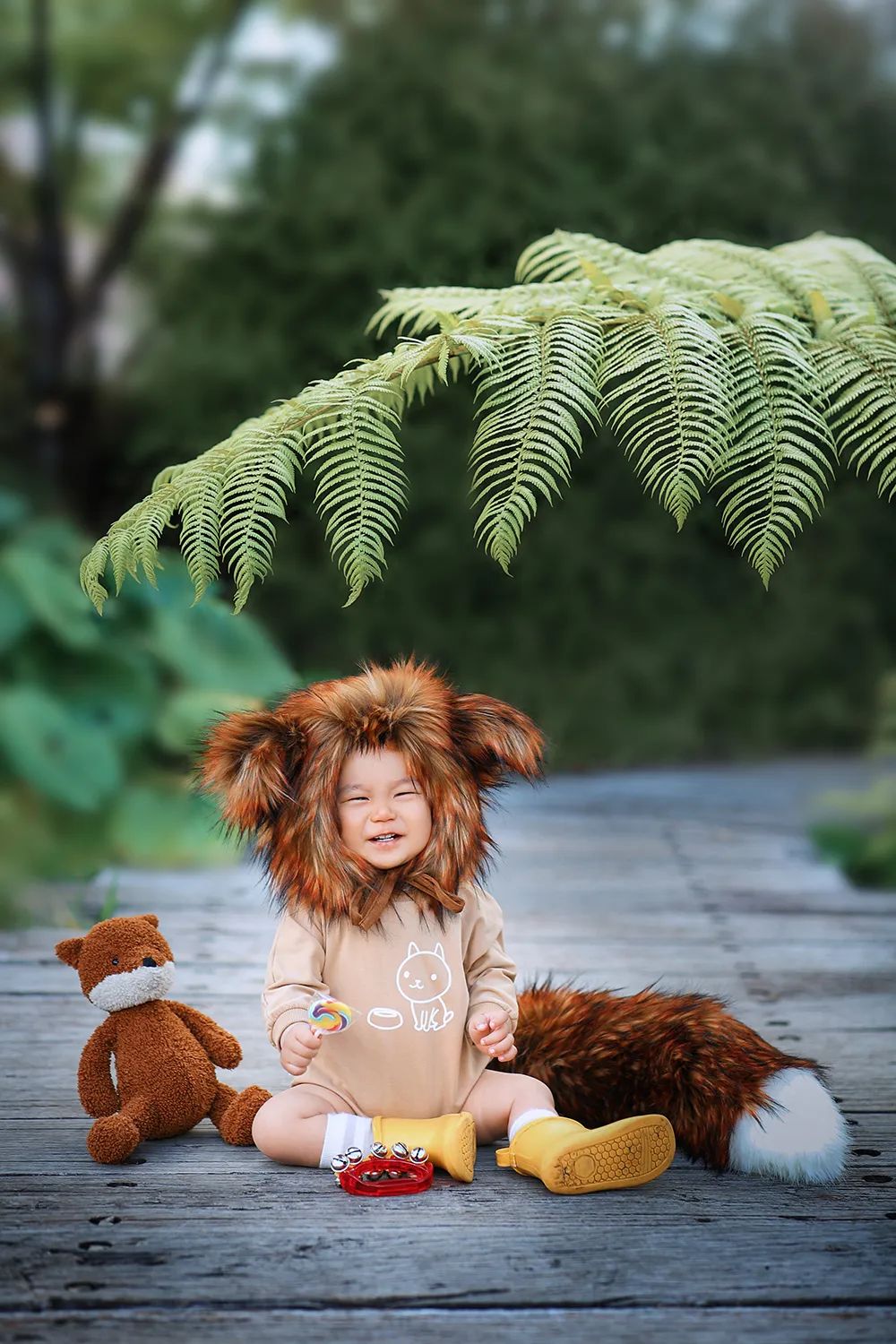 森系童话儿童摄影：此处有小动物出没