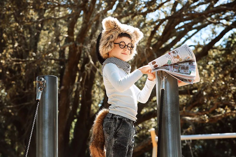 森系童话儿童摄影：此处有小动物出没