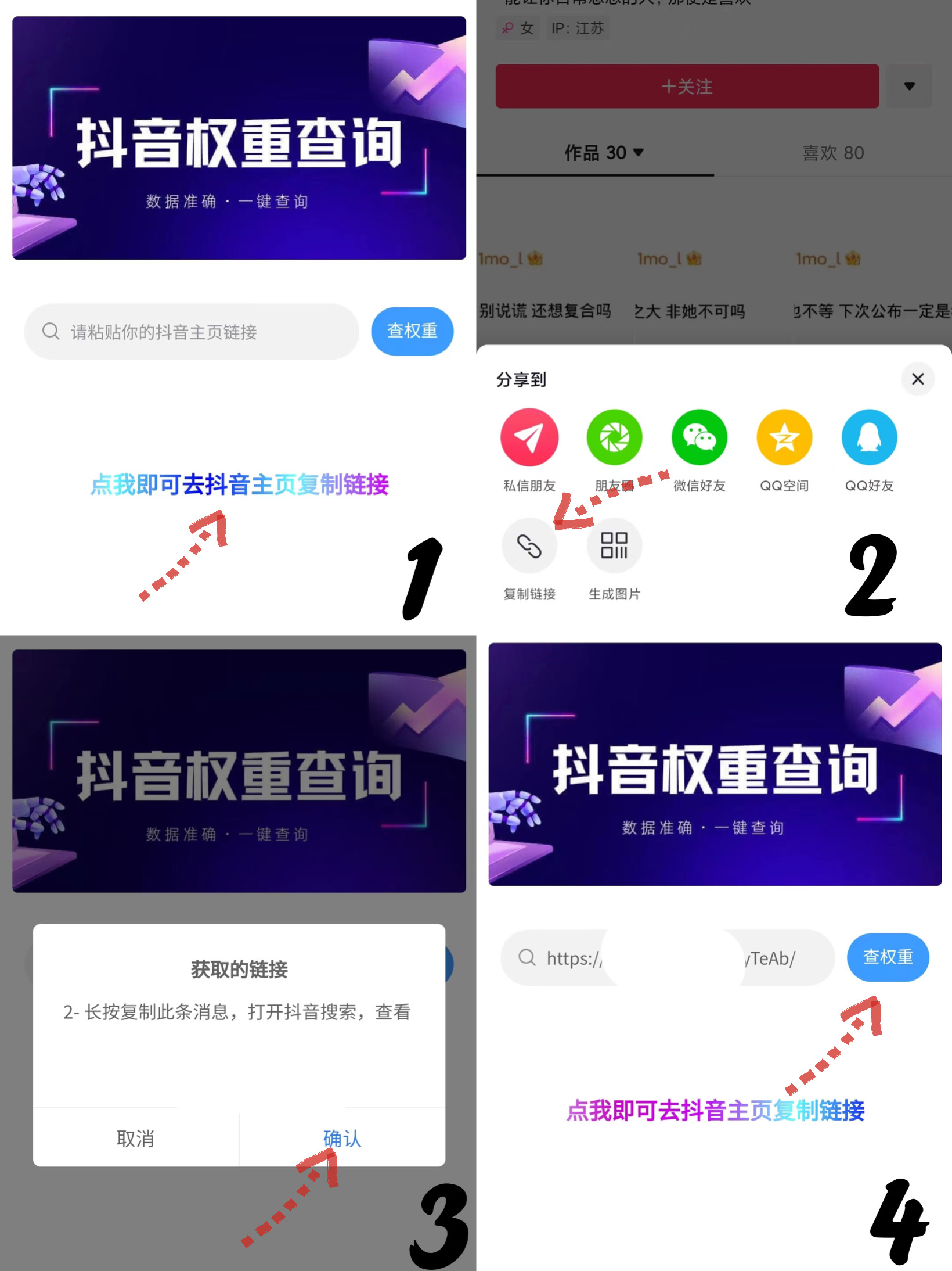 懒人查抖音快手权重限流工具